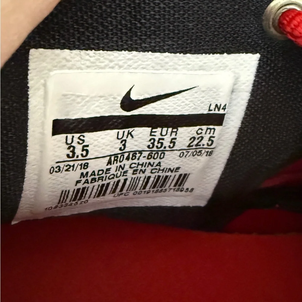Nike Hyperdunk X University Red Basketball Shoes AR0467-600 Kids Size 3.5 EUC